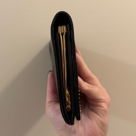 Yves Saint Laurent Black Leather Long Wallet - Picture 6 of 12